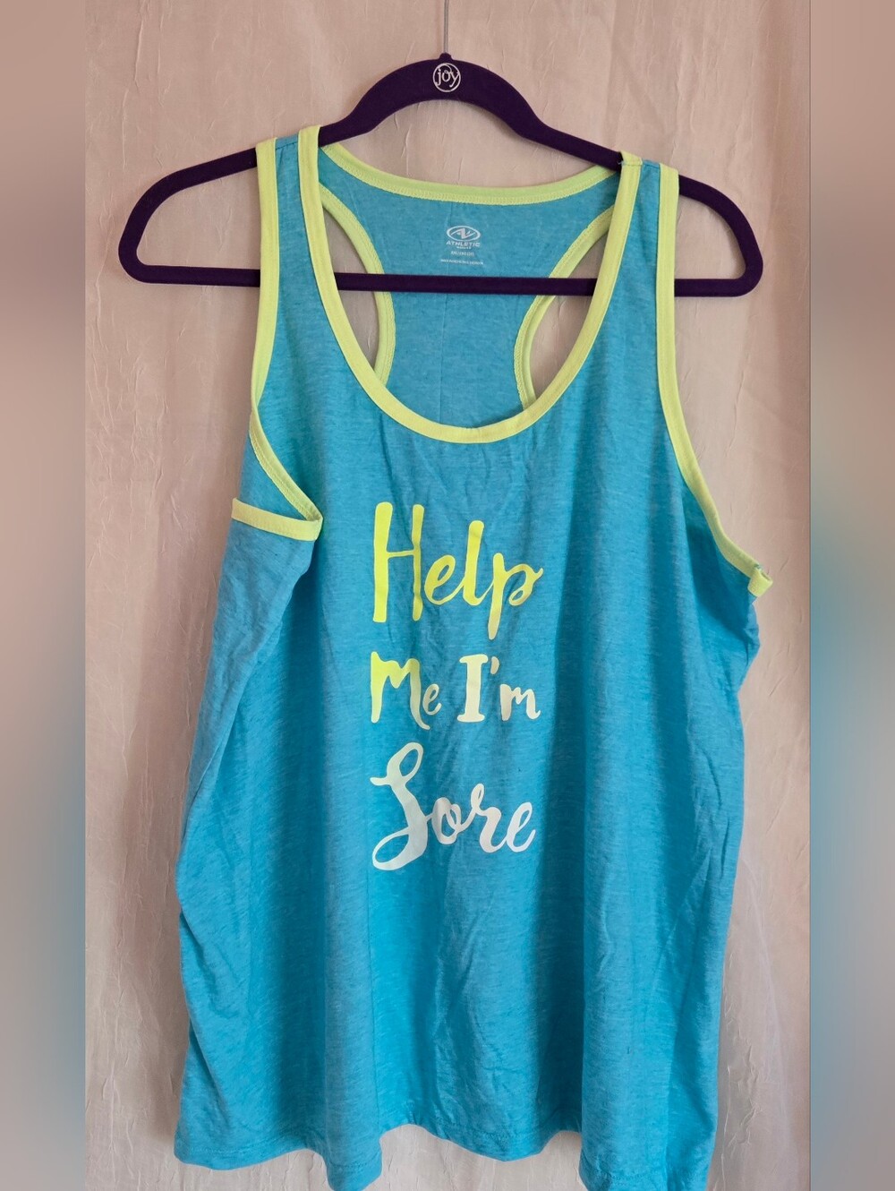 Athletic Works Blue Tank with Green Trim
